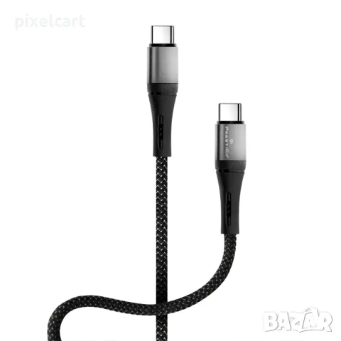 Кабел PRESTICO T10 от USB-C към USB-C, 60W, Черен, снимка 1