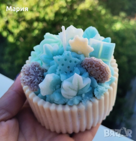 Коледни торти и мъфини свещи , снимка 11 - Декорация за дома - 52248494