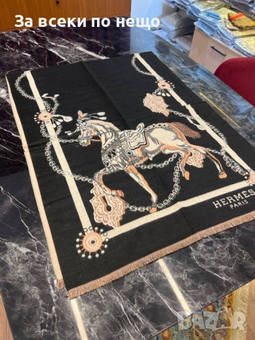 Hermes Шал 100% Кашмир Хермес - Налични Различни Цветове Код SK660, снимка 4 - Шалове - 53128039
