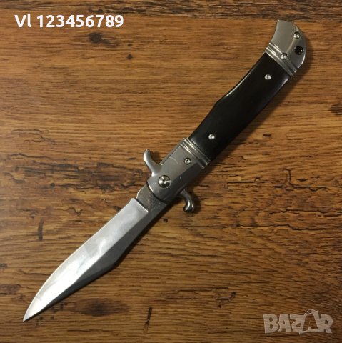 Сгъваем автоматичен ловен нож с метален гард 120x240 , снимка 4 - Ножове - 39814391