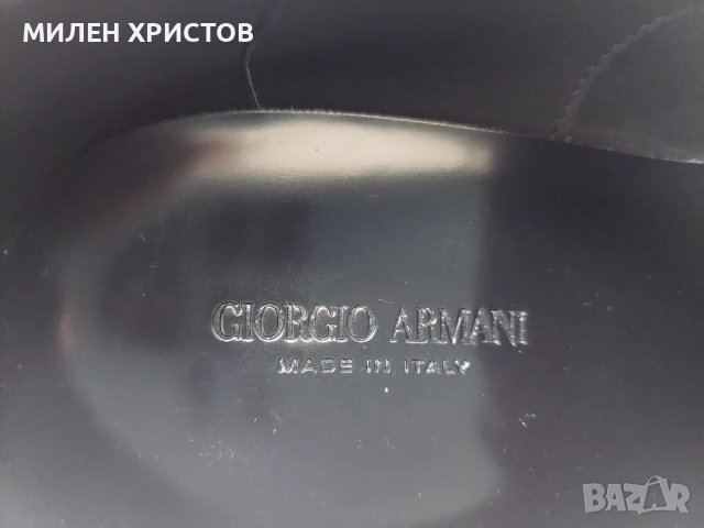 GIORGIO ARMANI-100% Оригинал Естествена кожа-като нови-№43,5, снимка 7 - Официални обувки - 50300156