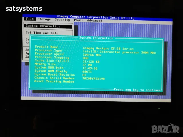Дънна платка COMPAQ Deskpro EP/SB 010233-101 Slot 1 CPU+RAM, снимка 8 - Дънни платки - 34252632
