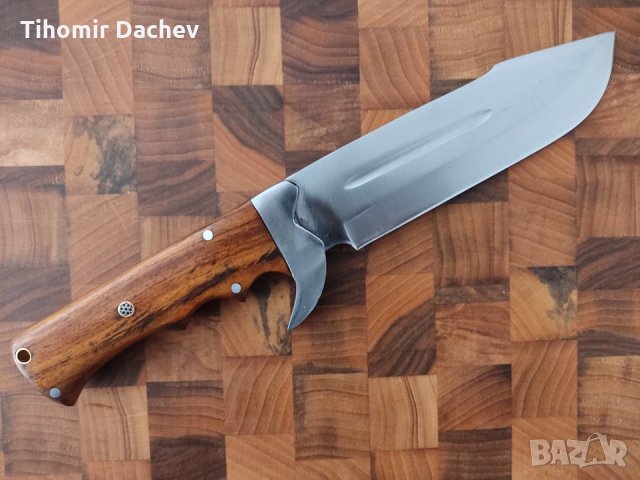 Нож ръчна изработка стомана D2 дръжка биволска кост