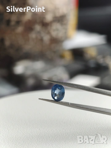 Сапфир Cornflower blue голям с швейцарски сертификат , снимка 4 - Други - 54082904