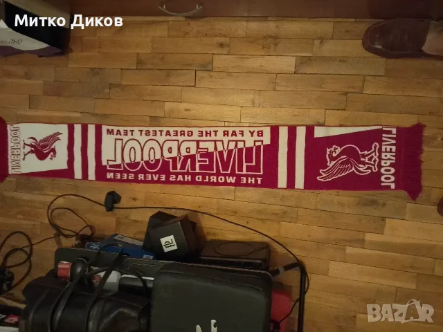Ливърпул фенски шал винтидж рядък, снимка 5 - Футбол - 56119703