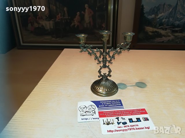 мини свещник-внос швеицария 13х12х6см, снимка 5 - Колекции - 30033459