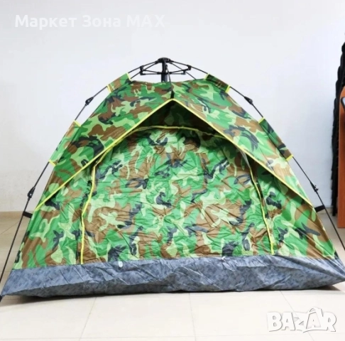 Къмпинг палатка автоматична 4-местна 240x240x140 см, снимка 2 - Палатки - 52915576
