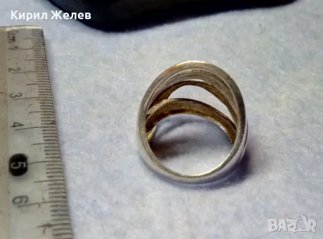 СТАР ШИКОЗЕН СРЕБЪРЕН ПРЪСТЕН СРЕБРО 925 АЖУРНА ХУДОЖЕСТВЕНА РЪЧНА БИЖУТЕРСКА ИЗРАБОТКА 30430, снимка 7 - Пръстени - 49885925