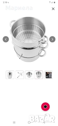 Соковарка 8 литра от Неръждаема стомана Inox) Индукционна, снимка 6 - Съдове за готвене - 47572092