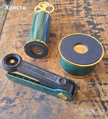 нож и ножица комплект Лерхе Lerche Солинген Solingen с 24 карата златно покритие и китайски лак, снимка 7 - Антикварни и старинни предмети - 31544226