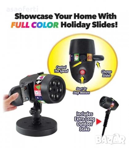 Прожектор с картинки за къщи и вили,SLIDESHOW, снимка 4 - Други - 34997856