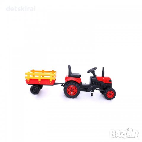 Тракторът с педали и ремарке, снимка 4 - Детски велосипеди, триколки и коли - 38722772