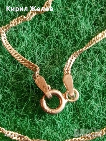 Нежно финно сребърно синджирче майсторска ръчна изработка 51803, снимка 2 - Колиета, медальони, синджири - 53993069