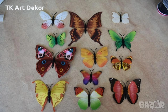 3D пеперуди (декорация, стикери), снимка 3 - Декорация за дома - 53895725