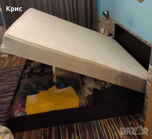 Спалня със матрак и подматрачно пространство за съхранение , снимка 2 - Спални и легла - 53047488