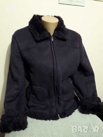 Тъмно лилаво кожухче р-р М, снимка 3 - Палта, манта - 31239946