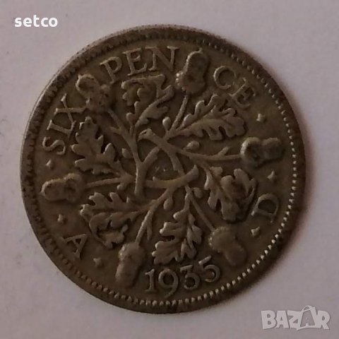 Великобритания 6 пенса 1935 с94