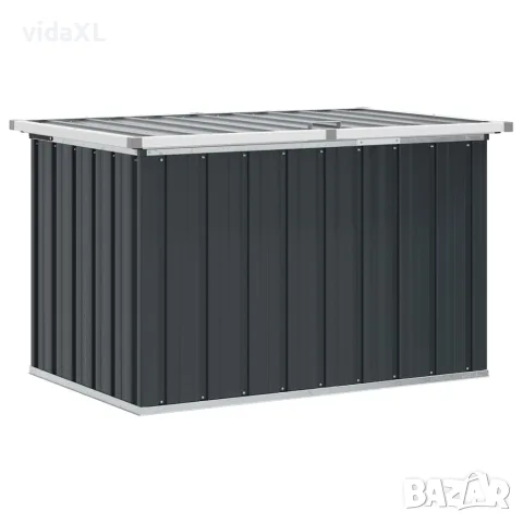 vidaXL Градински сандък за съхранение, антрацит, 109x67x65 см