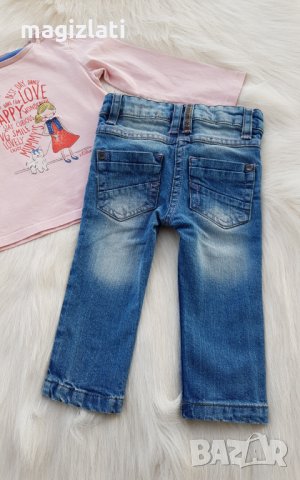 Дънки за бебе 1 година, снимка 2 - Панталони и долнища за бебе - 34095428