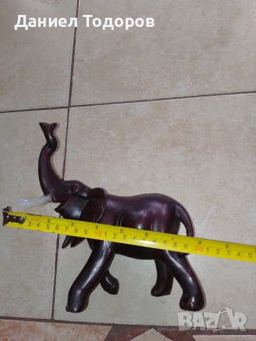 Масивна Дървена Фигура , Слон от Махагон., снимка 4 - Декорация за дома - 53983441