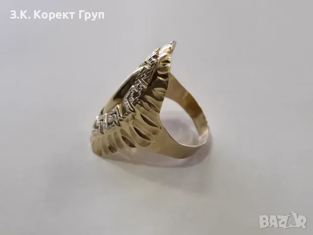 Дамски златен пръстен 14К 585 / 2,87 гр., снимка 5 - Пръстени - 55853428