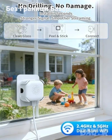 Нова Вътрешна камера през прозорец 2K AI сирена нощно виждане охрана дом, снимка 4 - IP камери - 54206529