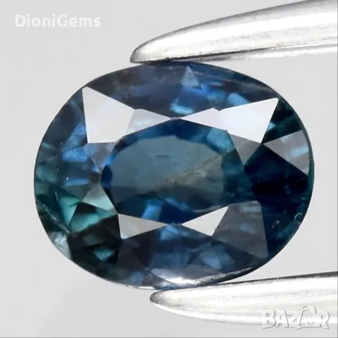 ✨ 0.33-каратов Натурален Зеленеещо-Син Сапфир – Овал, Мадагаскар | Необработен, Рядък Цвят ✨, снимка 1