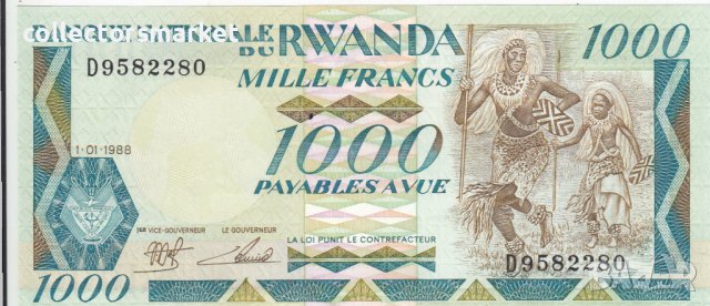 1000 франка 1988, Руанда