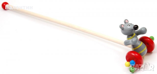 Дървена играчка за бутане, снимка 6 - Други - 28566745