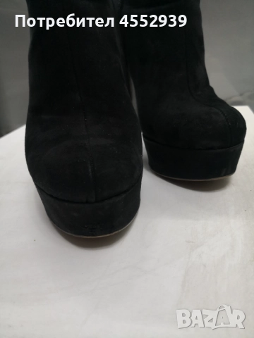 Велурени ботуши на ток и платформа , снимка 10 - Дамски ботуши - 52958069