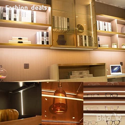 Нови 6 броя алуминиев профил 1 метър за LED ленти Капак осветление, снимка 7 - Други - 40079919