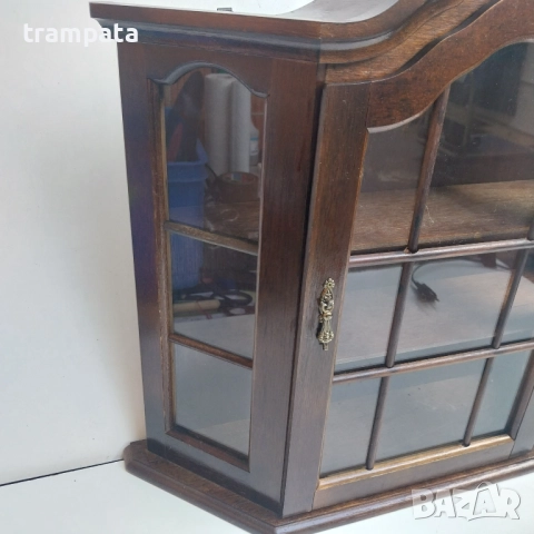 НАЙ ДОБРАТА ОФЕРТА Стара немка дървена Витрина ,етажерка,шкаф за стена , снимка 4 - Антикварни и старинни предмети - 52612511