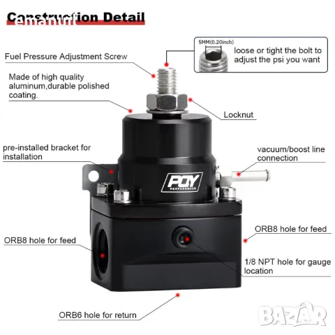 12V 3bar.OEM-038 3-5bar.OEM-044 Външна горивоподкачваща горивна подкачваща помпа, снимка 17 - Части - 49776207