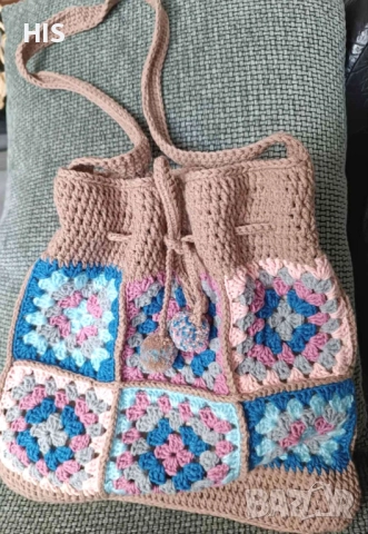 Дамски плетени чанти, луксозни, хендмейд с подплата и джоб, различни модели , снимка 16 - Чанти - 40479208