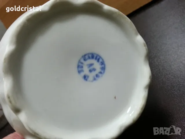 Стар български порцелан чайник и латиера , снимка 5 - Антикварни и старинни предмети - 48645525