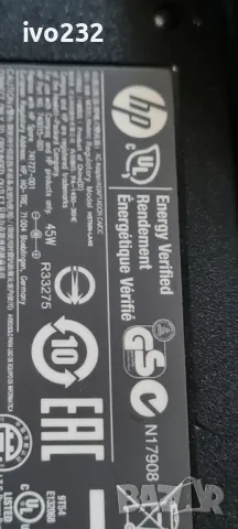 hp 19.5v 2.31a charger 45w, снимка 2 - Лаптоп аксесоари - 49150617