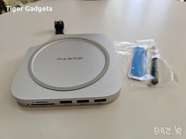 PULWTOP BD240D Dock за Mac mini M4/M4 Pro 2024 – DP 4K 144Hz, HDMI 4K 60Hz, M.2 NVMe до 4TB, снимка 10 - Кабели и адаптери - 56079837