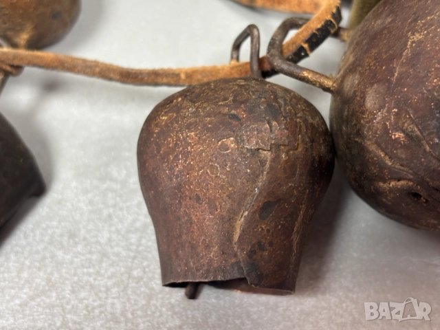 Истински Автентични Стари Хлопки-5 броя на кожен каиш, снимка 7 - Антикварни и старинни предмети - 52803117