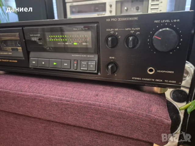 Японски касетен дек SONY TC-K420 от 1990 г. без липси и счупвания + подарък, снимка 3 - Декове - 56105862