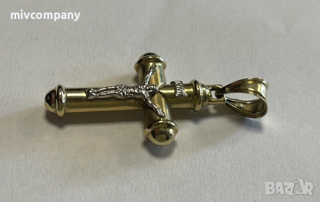 Златна висулка(кръст)5.14гр., снимка 3 - Колиета, медальони, синджири - 52156508