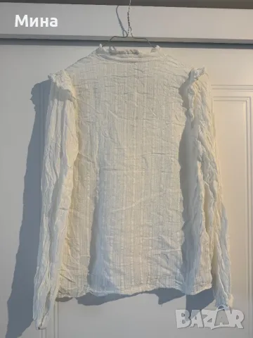 Бяла риза Mango размер М, снимка 4 - Ризи - 49138586