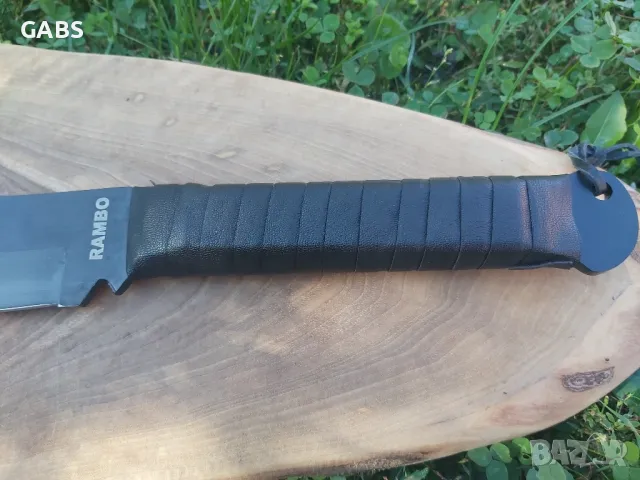Мачете RAMBO 5 с кожена кания, снимка 6 - Ножове - 49436523