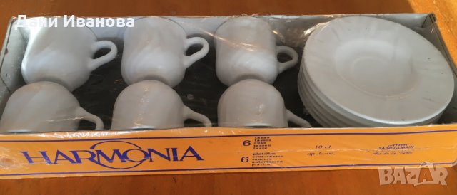 СЕРВИЗ ЗА КАФЕ от темперирано испанско стъкло - 6 чаши с чинийки, снимка 3 - Сервизи - 31623280