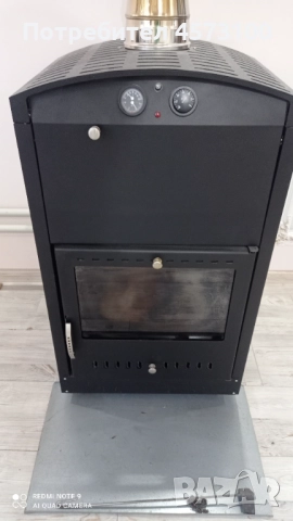 Камина с водна риза 12 kw и вградени помпа, разширител, управление , снимка 1