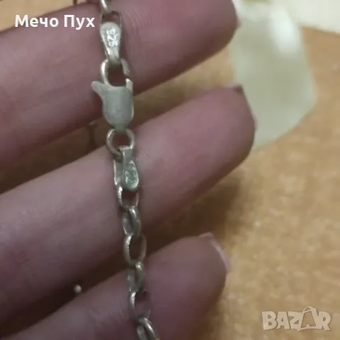 Сребърна гривна (319), снимка 4 - Гривни - 49935984