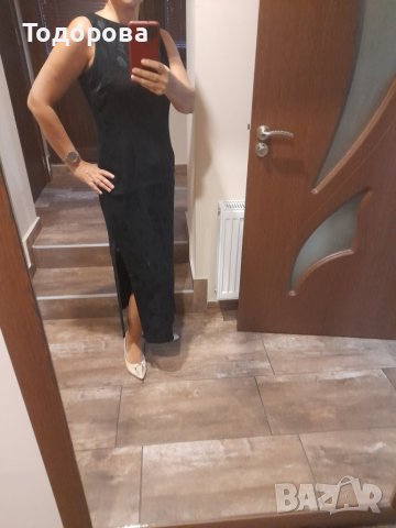 Дълга ,черна , стилна дамска рокля, снимка 2 - Рокли - 38002257