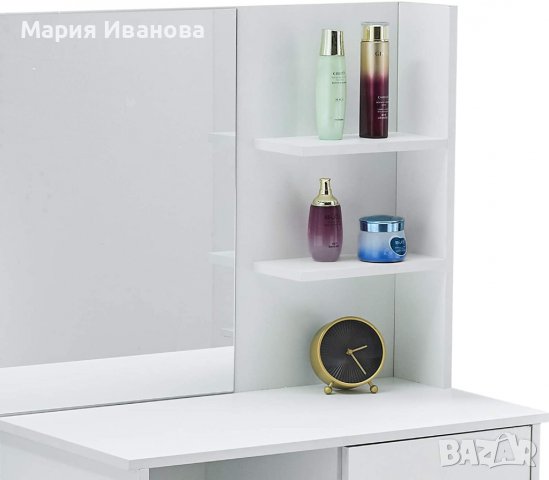 ПРОМОЦИЯ Тоалетка с табуретка JDR003WH, снимка 4 - Тоалетки - 36662597