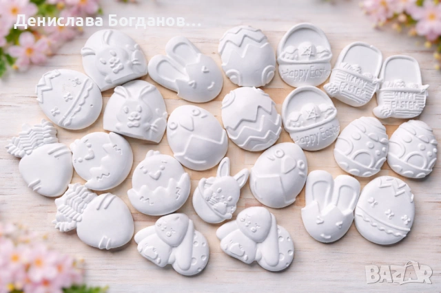 Великденски гипсокерамични фигурки и яйца, снимка 4 - Декорация за дома - 54019604