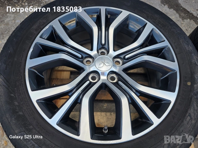 Лети джанти 18ки 5х114.3 Mitsubishi + летни гуми 225/55/18 Falken, снимка 4 - Гуми и джанти - 54012747