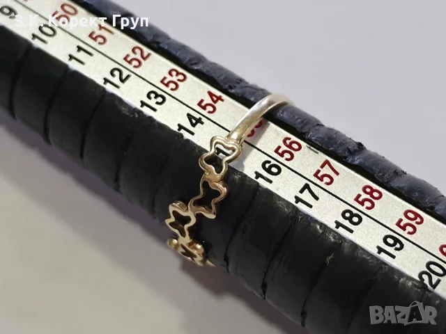 Дамски златен пръстен 14К 585 / 1,00 гр., снимка 6 - Пръстени - 55840980